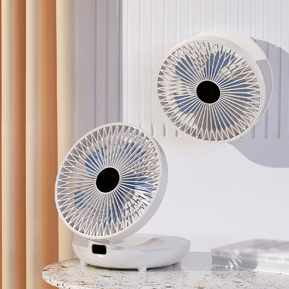 Wall-Mounted Desktop Fan Type-C Charging Portable Table Fans 3 Speeds  Silent Brushless Motor Foldable Air Cooler for Home Office - AliExpress