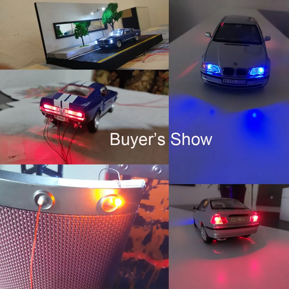 10pcs 0805 SMD Led Lamp Plus 1pc Free 3V CR2032 Button Cell Battery Box Without Battery Model Train DIY Model Making/Diorama 6