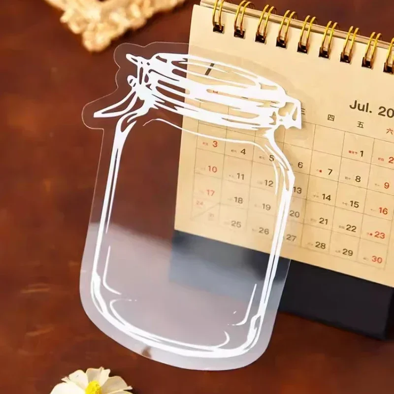 20 Pcs Transparent Dried Flower Bookmarks Flower Herbarium Bookmarks Reading Mark Page Stickers School Supplies
