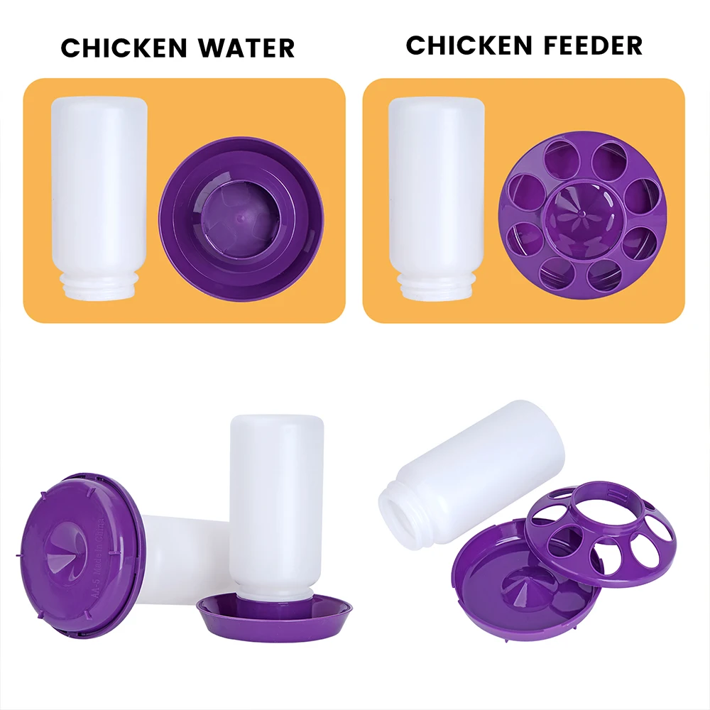 Poultry Waterer 1L Chicken Feeder Bucket Automatic Chick Drinker Quail Bird Equipment