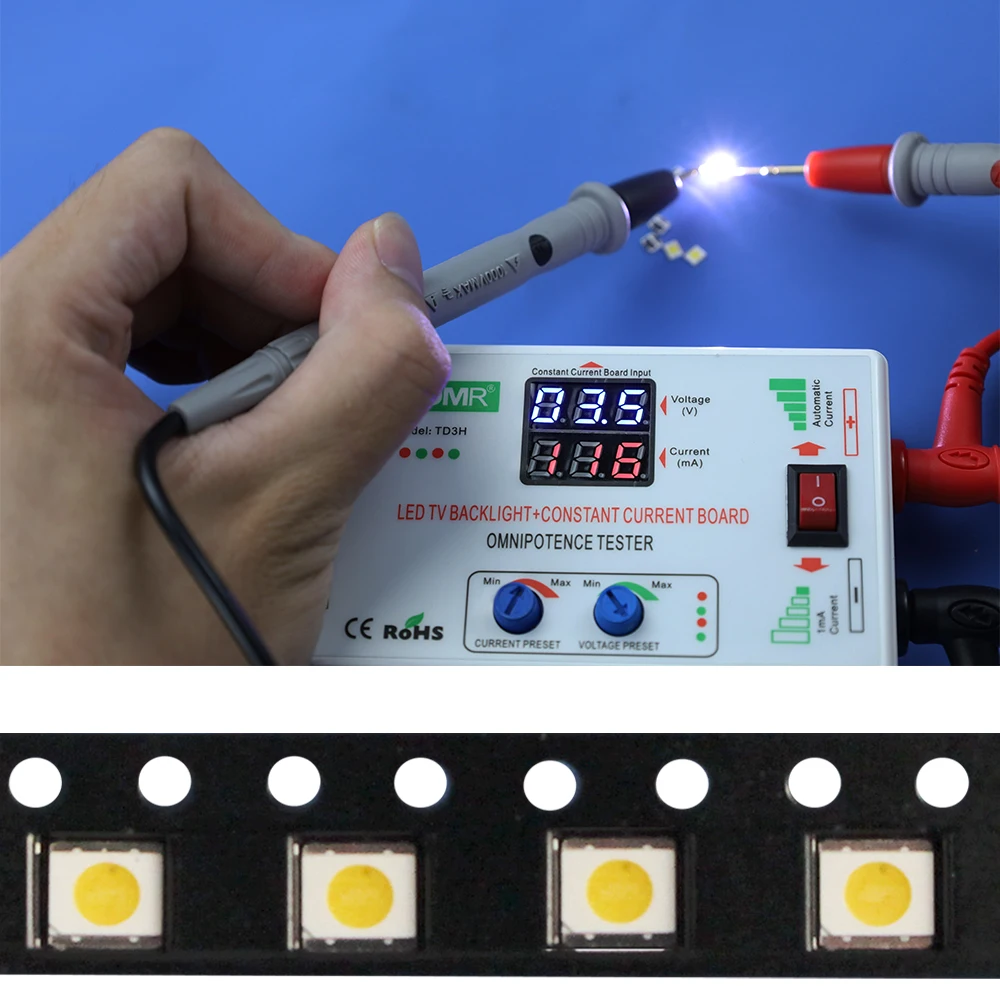 TKDMR-츮 UNI LG 1W 3V 500   ݵ ȭƮ LCD 0-1000 V, TV LED Ʈ ׽ Smd , 3535/330 