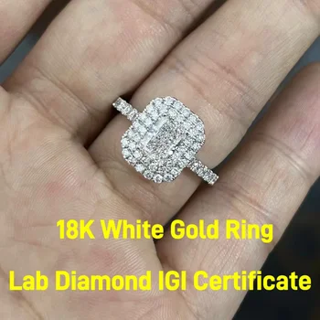 1CT Radiant Cut Lab Diamond Ring 1