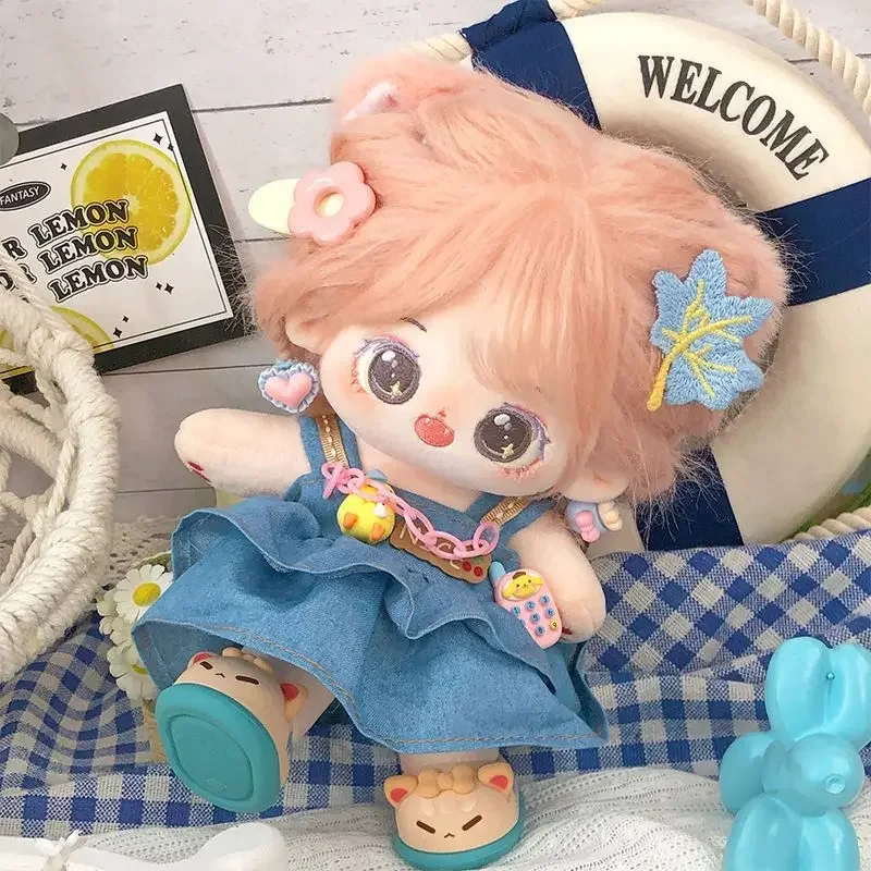Denim skirt 20cm baby clothes cute cotton doll clothes suspender small skirt summer 3