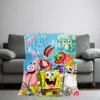 Cartoon S-Sponge B-Bobs Blanket Comfortable skin friendly soft living room bed bedroom blanket suitable for travel and gifts 2