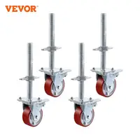 VEVOR 4 Pack 5Inch Scaffolding Swivel Caster Wheels with Dual Locking Brake Heavy Duty 260-1100LBS Capacity for Industrial Tools 1