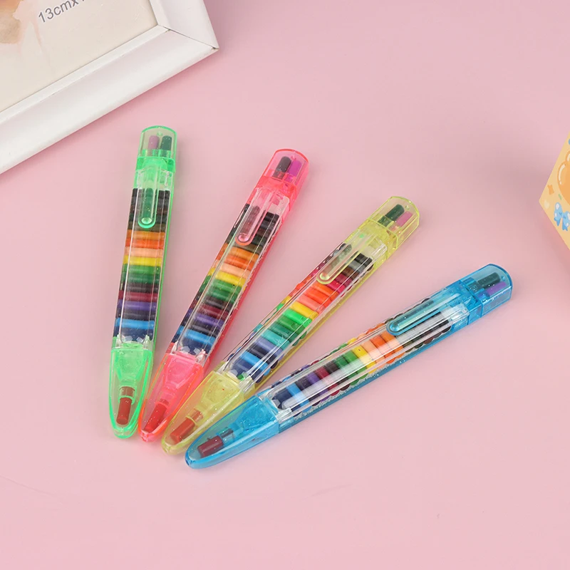 Children Painting Supplies 20 Colors/pcs Cute Kawaii Crayons Oil Pastel Creative Colored Graffiti Pen For Kids Painting Drawing Supplies Student Stationery