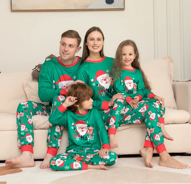 الأسرة الخضراء Kerst عيد الميلاد Pjs ، منامة الأسرة ، الزي الطرف ، ملابس  مضحكة - AliExpress