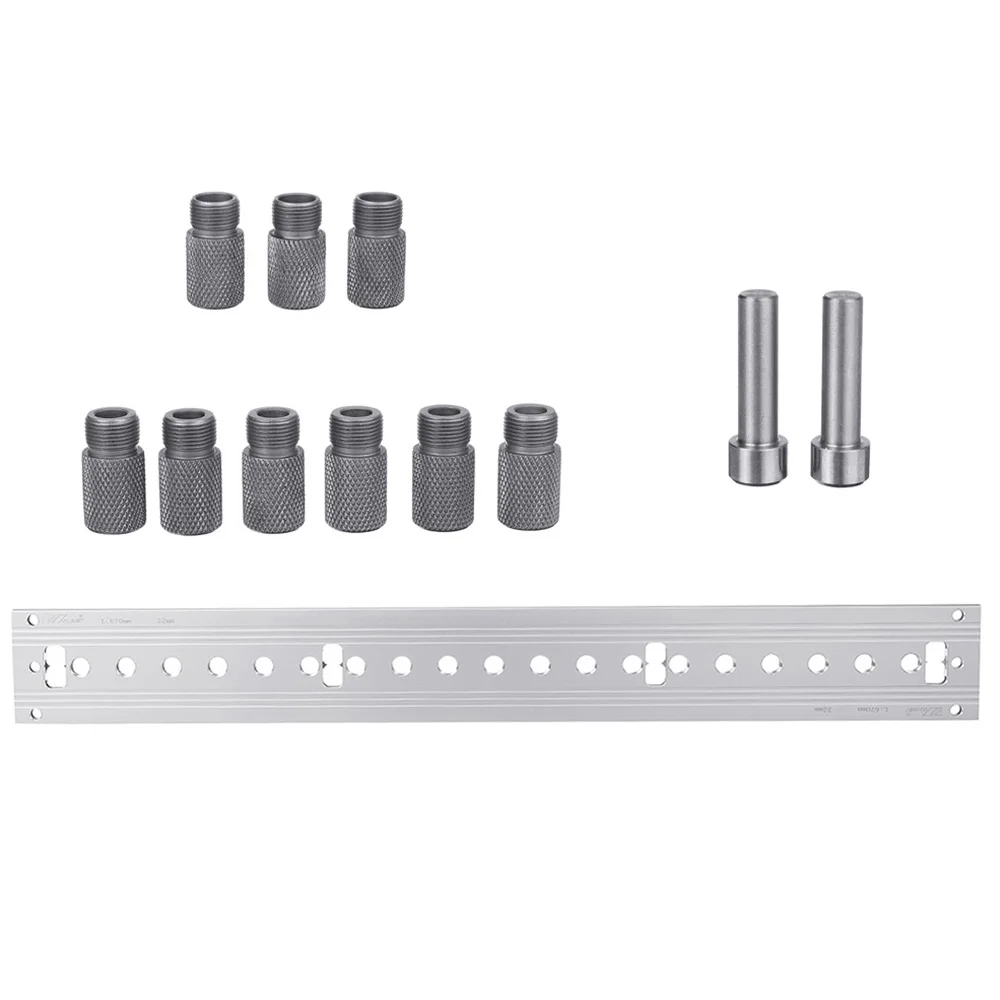 3 In 1 Dowel Jig Woodworking Hole Puncher Drill Guide 7/8/10MM M14 M18 Aluminum Wood Positioning Hole Opener DIY Tool