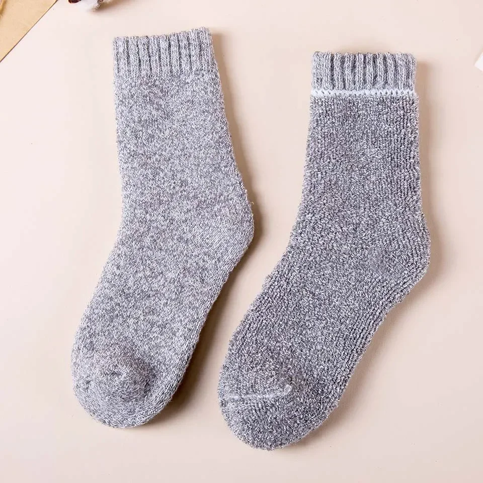 Mens Winter Merino Wool Socks - Thick Warm Cashmere 3 Pair Set