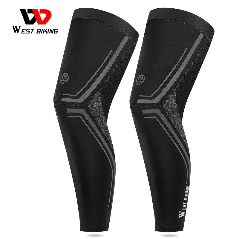 

2022 New WEST BIKING Cycling Leg Warmers Men Women MTB Bike Bicycle Sports Running Basketball Soccer Compression Leggings UV Pr