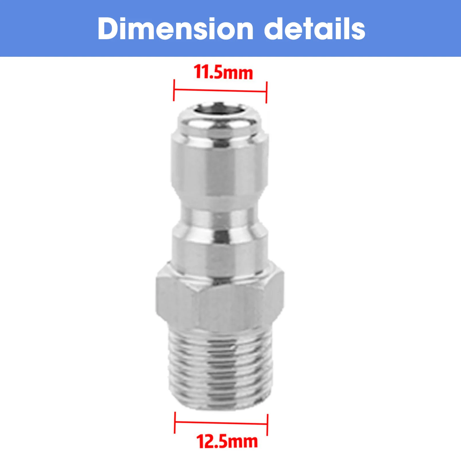 Pressure Washer Snow Foam Quick Plug Connector 1/4 Inch To Spray-Gun Wand Lance Adapter Quick Disconnect Release Fitting