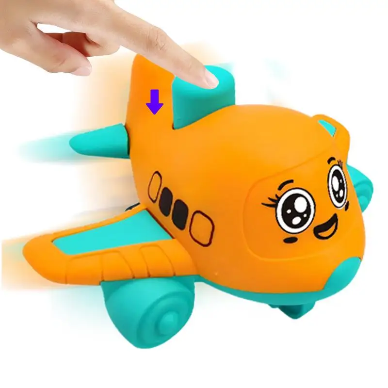 Push Cars For Toddler 1-3 Boys Mini Press And Go Toddler Toy Cars Plane Shape Cartoon Toddler Cars Toys Educational Nursery Toys