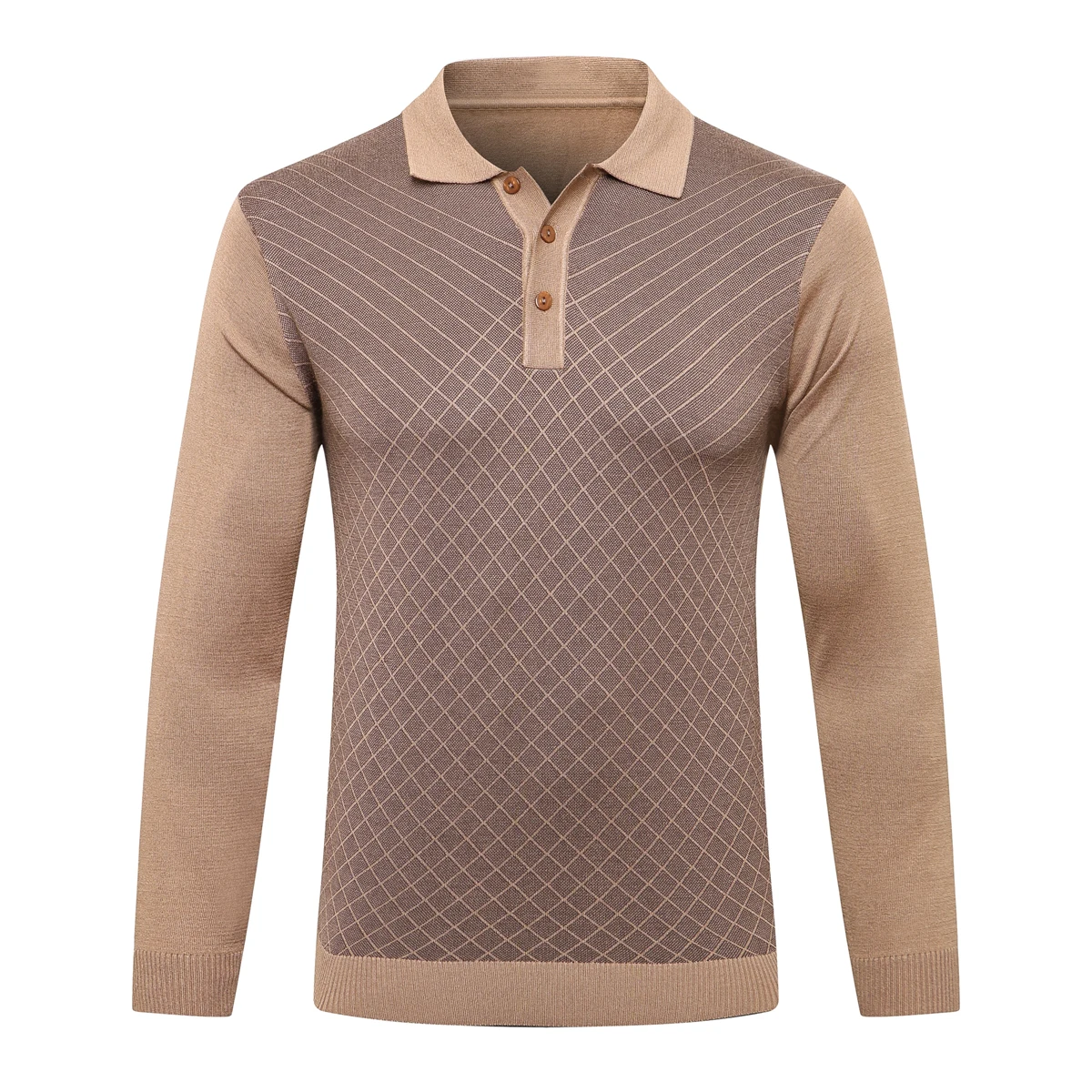 

OECHSLI Sweater wool men's 2024 new warm business comfort zipper elasticity embroidery high quality big size M-5XL