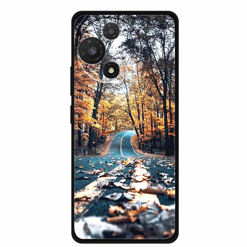Black Soft Silicone TPU Phone Case with Cool Wolf Design - Shockproof and Protective Cover