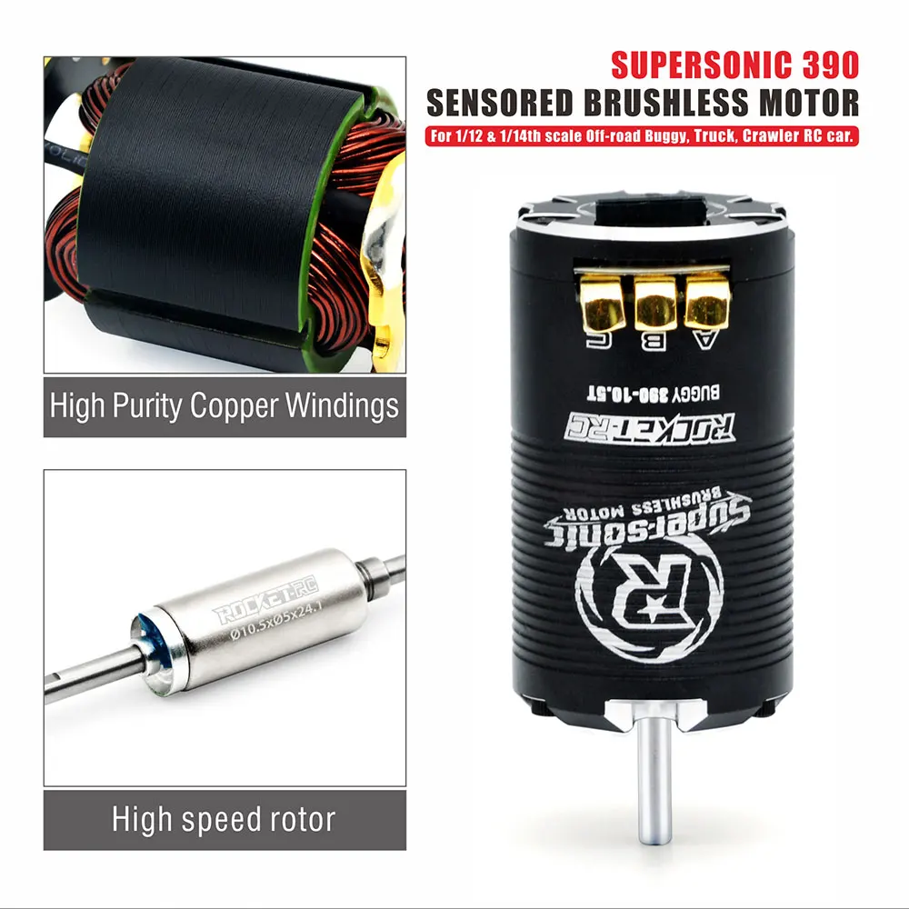 ROCKET-RC SUPERSONIC 380/390 モーター Surpass Hobby ROCKET-RC Supersonic 380 /390 KV3300 2-3S Sensored