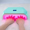 Professional 128W High Power Led Nail Lamp Red Light Gel Polish Dryer Cordless Rechargeable Two Hands Manicure Machine 3