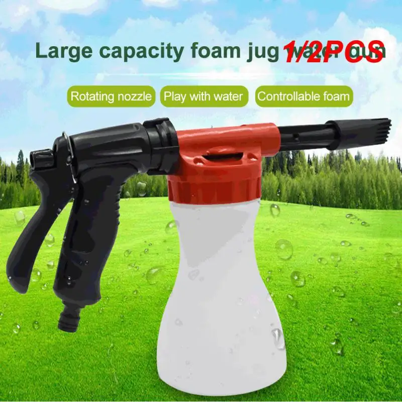 

1/2PCS Car Snow Foam Gun Bottle Sprayer Gun For Garden Hose Car Window Soap Cleaning Washing Adjustable Foam Kettle Car Wash