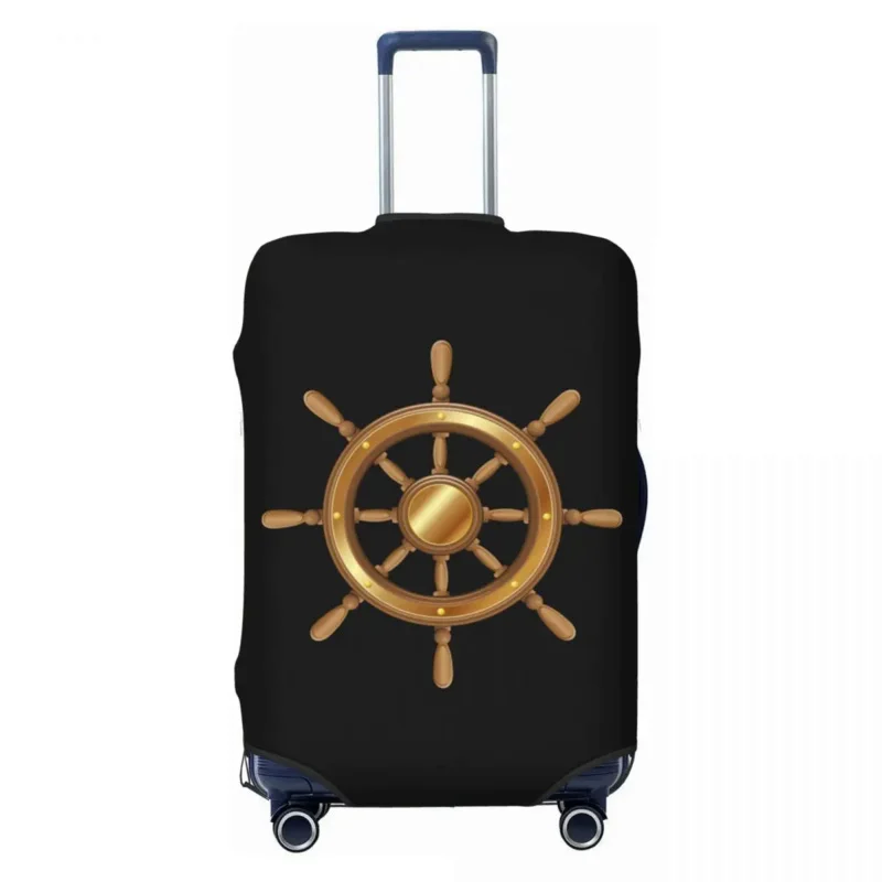 

Nautical Anchor Boat Wheel Luggage Cover, Washable Suitcase Cover, Travel Protector, Sailor Adventure, 18 "to 32"