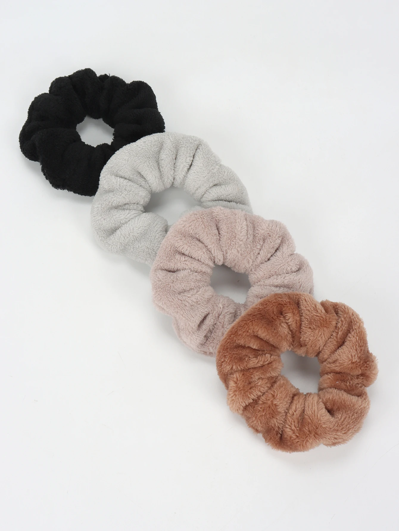 Flauschige Plüsch Haargummis Weiche Elastische Zopfgummis_voghion.com