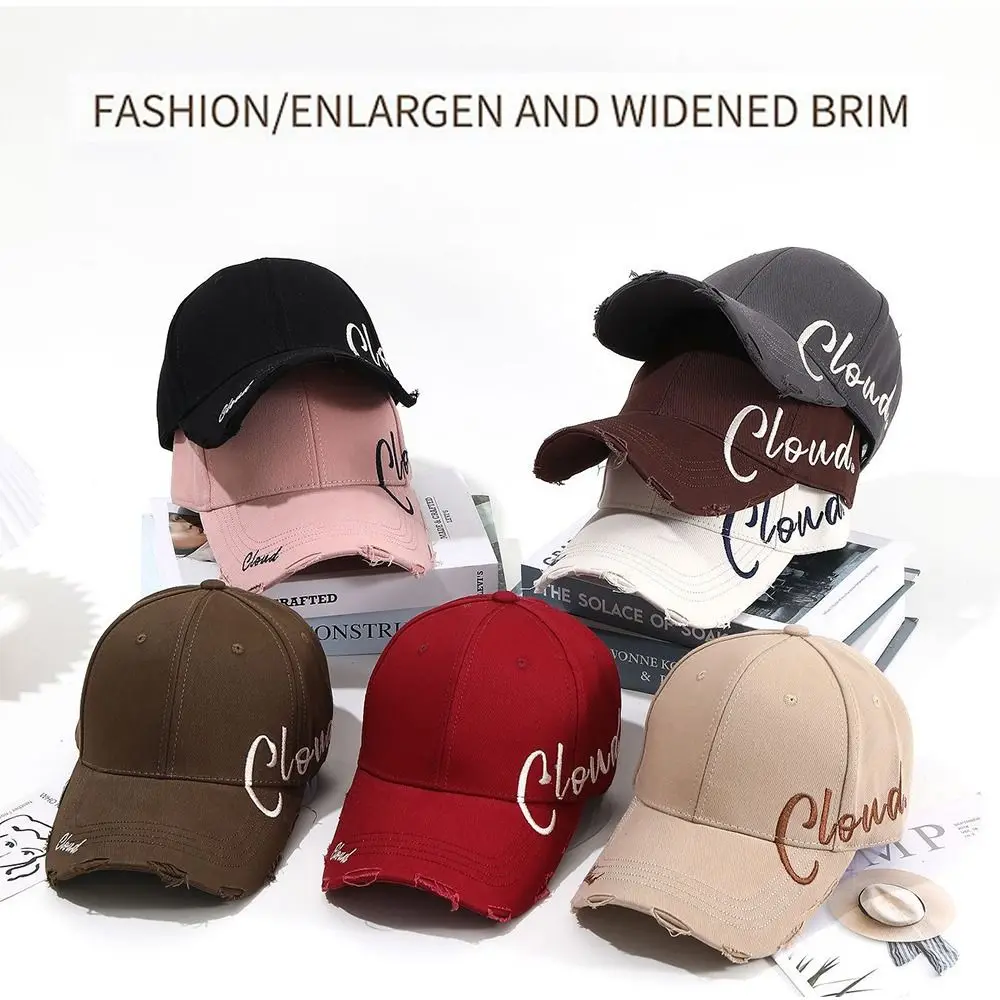 

Adjustable Baseball Cap Casual Cotton Curved Brim Peaked Cap Letter Embroidered Hip Hop Hats Outdoor Sports