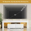 JUMMICO TV Stand with LED Lights, Modern Entertainment Center Media and Open Shelf Console Table Storage Desk Up To 70 Inch TV 3