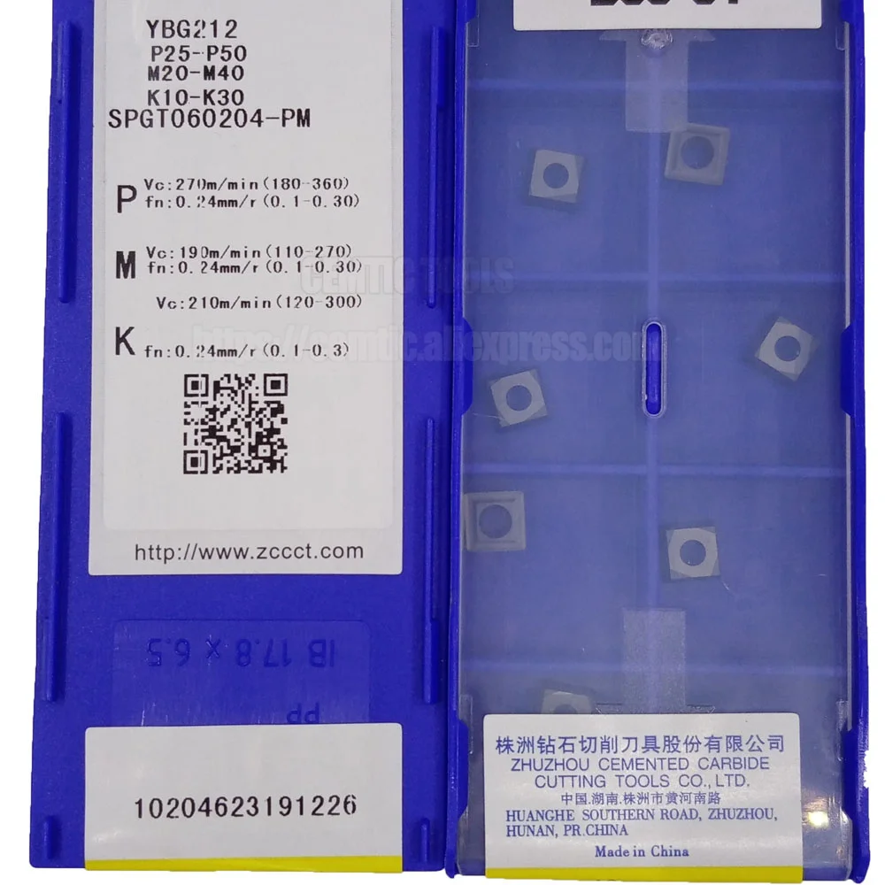 

ZCC CNC Alloy Blade YBG205 SPGT060204-PM YBG212