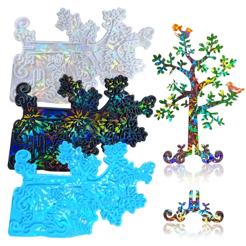 

Silicone Mold Holographic Ancient Tree Ornaments Crystal Epoxy Resin Molds Desktop Decoration for Home Living Room Decor