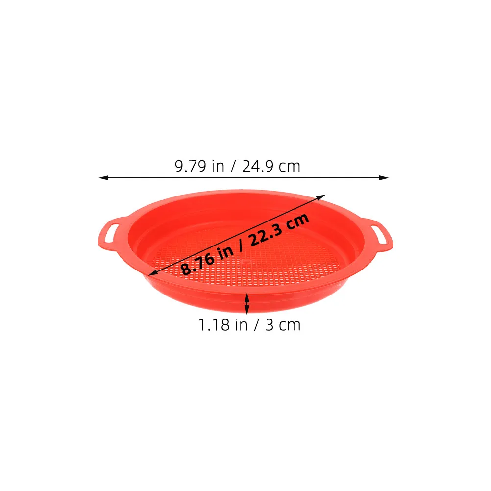 어린이용 모래 체망 4개 세트, 모래, 돌, 잔해물 여과용 해변 놀이용 체망 도구, 생동감 넘치는 색상의 메쉬 디자인, 가족용