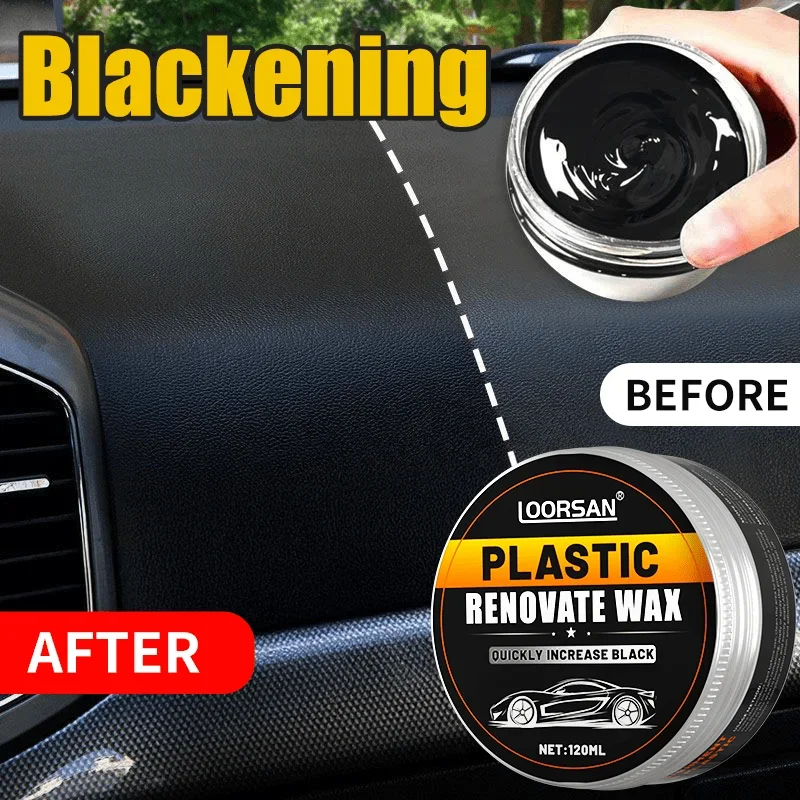 Universal Leather and Plastic Repair Polishing Wax - Automotive interior reconditioning cream for leather/plastic/rubber care 2
