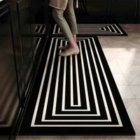 Tapis De cuisine imperméable à l'huile, tapis De sol en cuir Pvc antidérapant, longue bande, décoration De la maison 3
