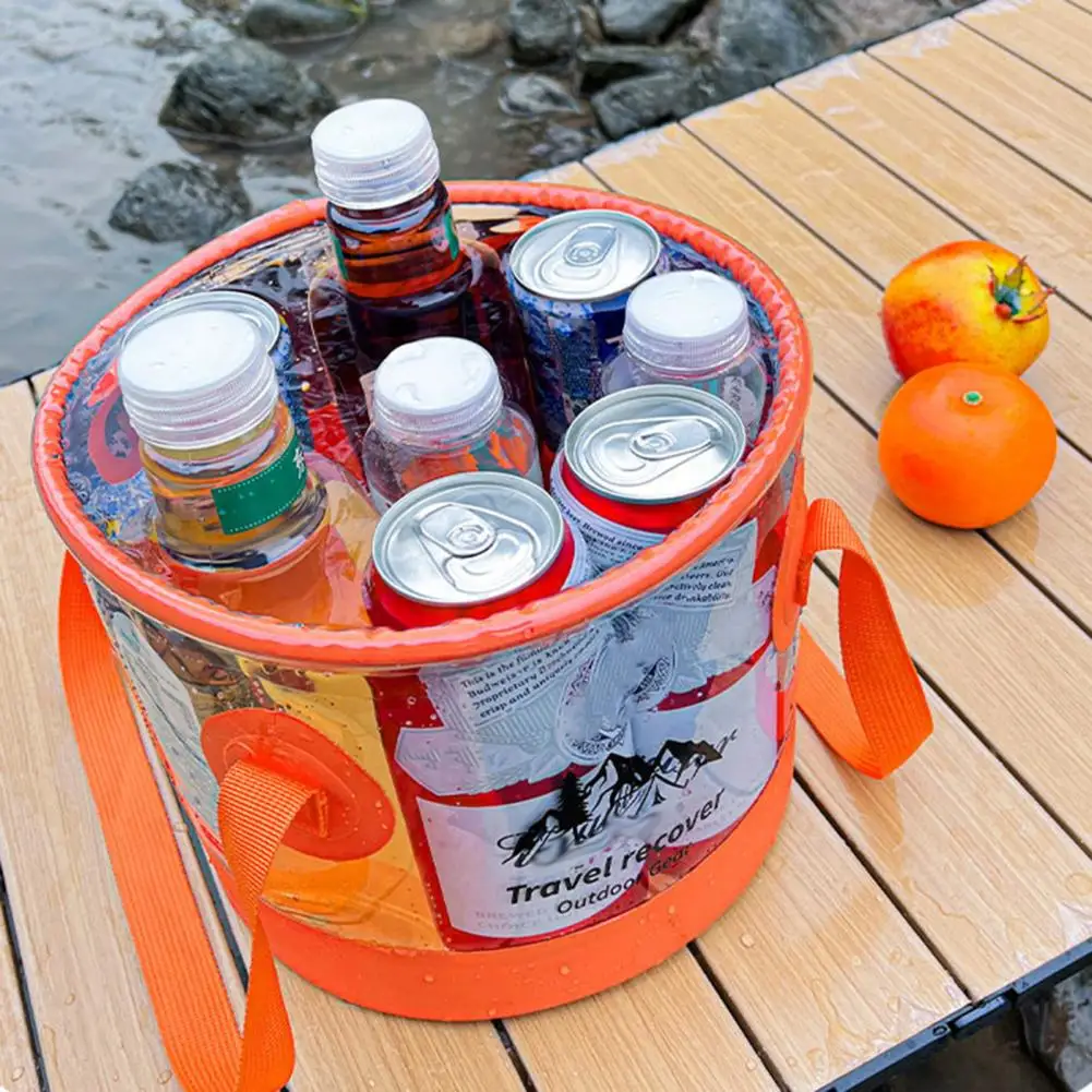 

Ведро складное для отдыха на природе, 10 л, портативное складное ведро с двойными ручками для кемпинга, рыбалки, активного отдыха, кемпинга