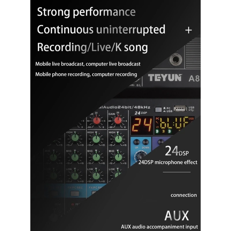 

Professional Mixer Sound Board Card for Phone Computer Sound Cards