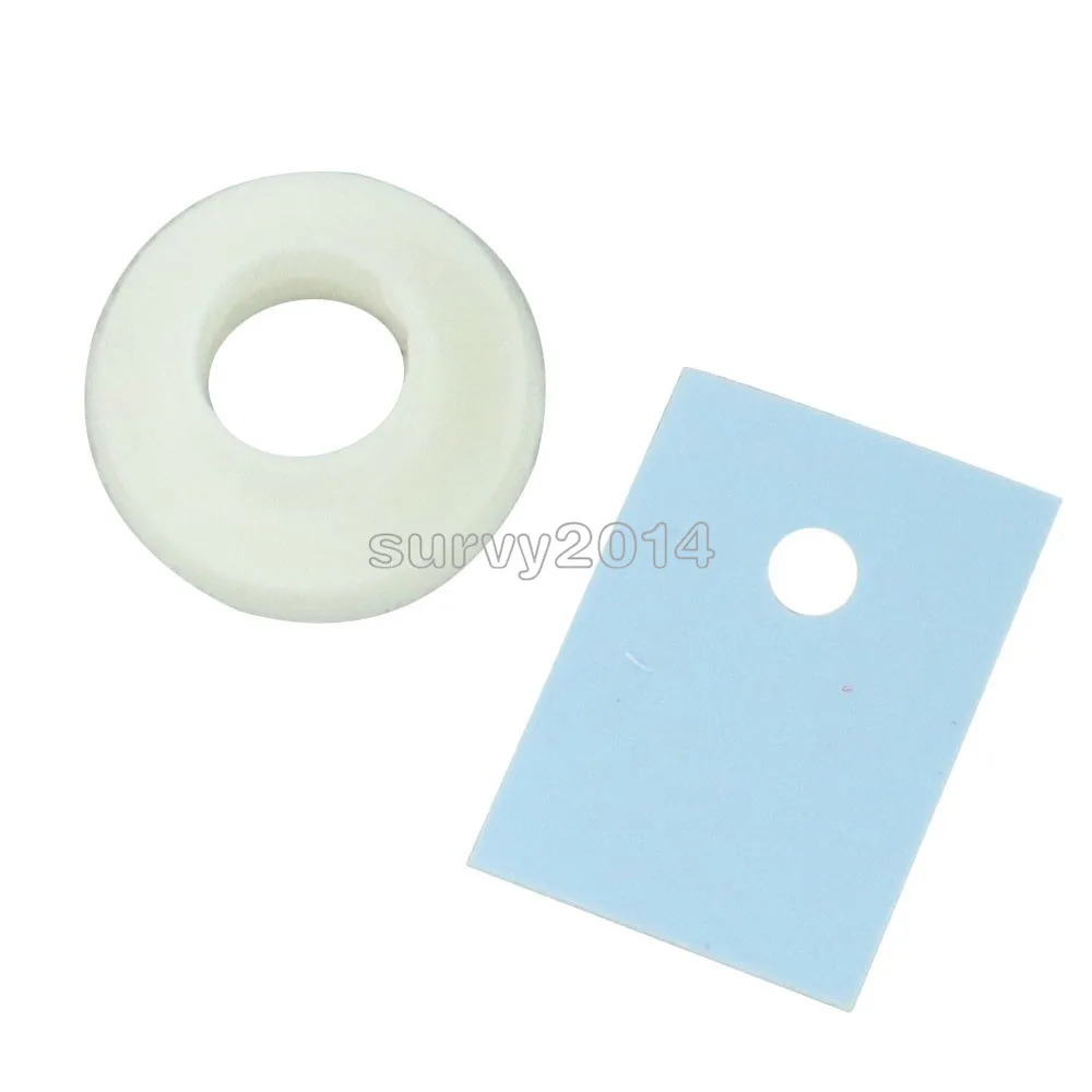 100Pcs TO-220 Transistor Plastic Insulation Washer + 100Pcs TO-220 Isolated Silicone Pad Sheet Strip