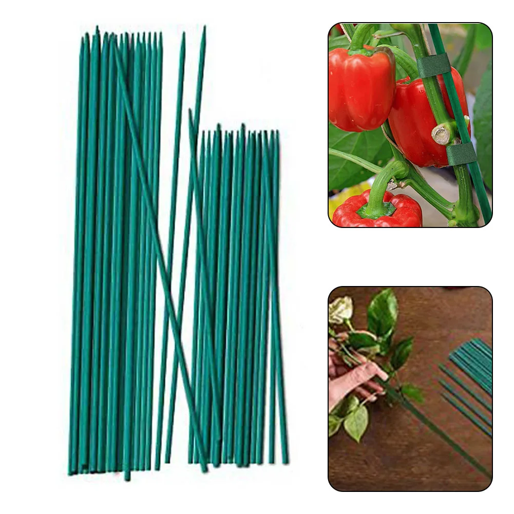 

30Pcs Bamboo Green Sticks Plant Support Flower Stick Orchid Rod Plant Sticks For Supporting Climbing Plant Orchid Tomato