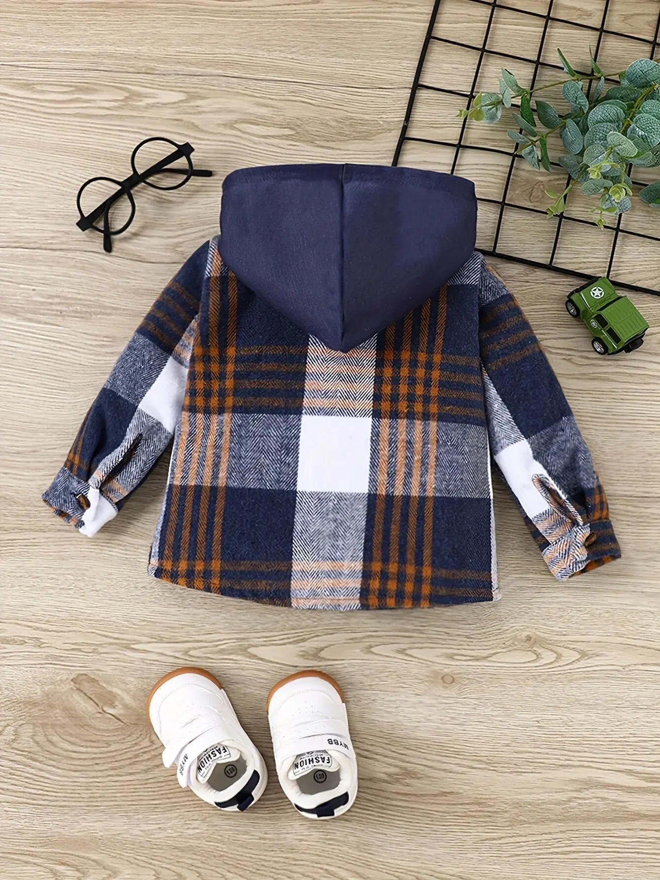 Plaid Jacket Autumn and Winter English Style Baby Boy Outdoor Casual