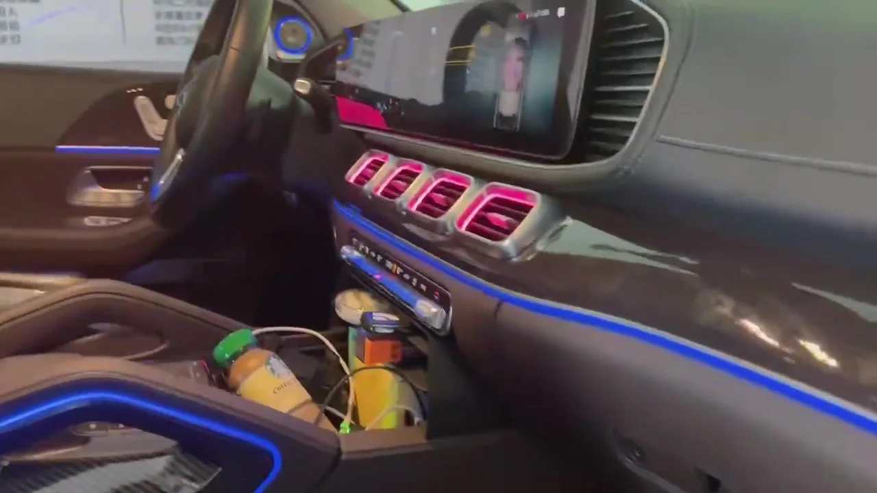 64 色のアンビエントライトメルセデスベンツ gle gls w167 x167 LED
