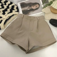 MEXZT Elegant Suit Shorts Women Korean Fashion Black Wide Leg Shorts Summer Office Ladies White High Waist All Match Short Pants - Image 4