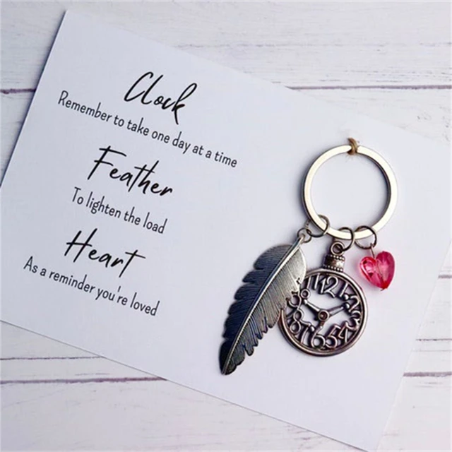 1pcs Keyring gifts for her thinking of you gift keepsake keychain birthday  gift for him motivation keyring pick me up gifts - AliExpress