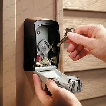 Wall Mount Key Storage Secret Box Organizer 4 Digit Combination Password Security Protection Code Lock Home Safe Deposit Box 1
