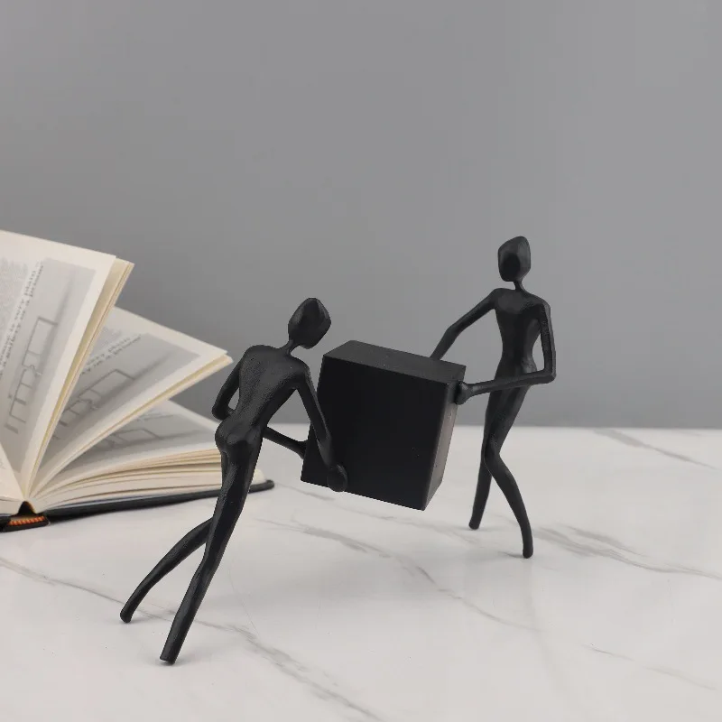 

New Chinese Creative Metal Figure Model Room Wine Cabinet Bedroom Study Living Room Dining Room TV Cabinet Table Decorations