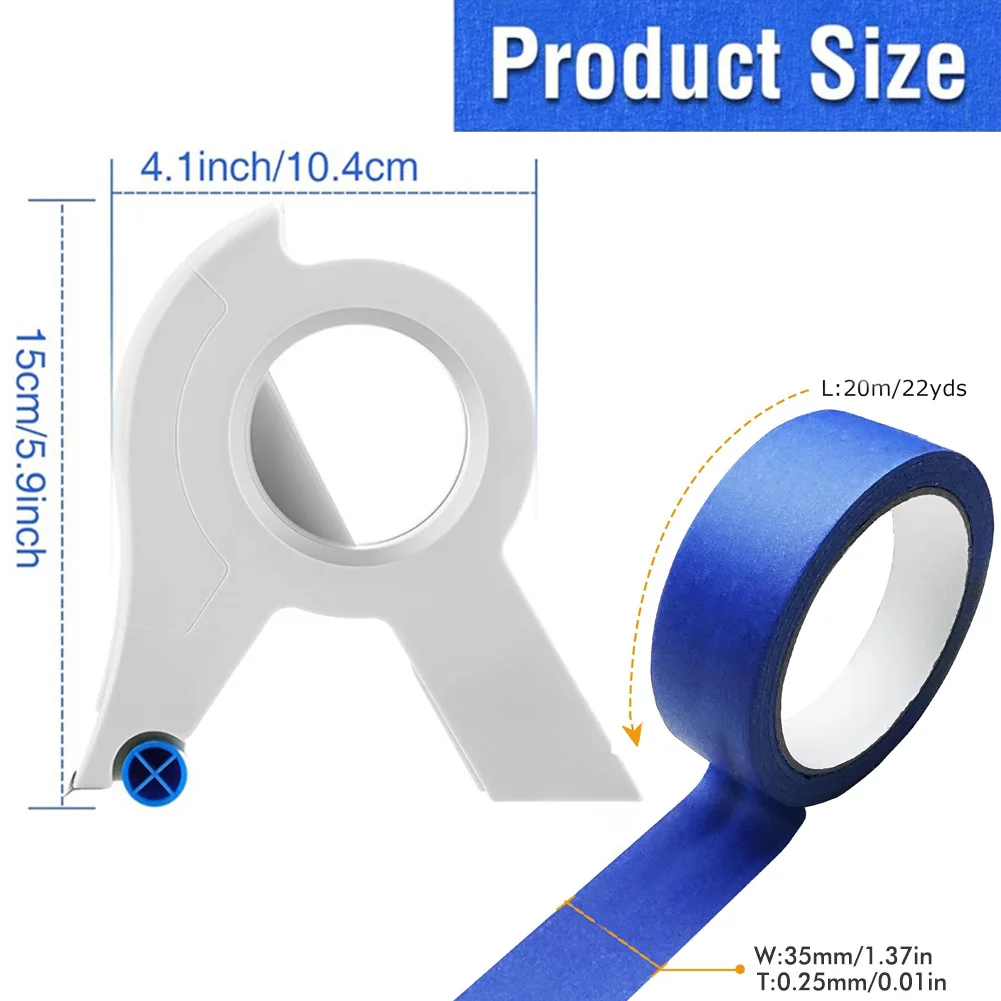 Tape Dispenser Painter Masking Tape Applicator Dispenser Machine Wall Floor Package Sealing Tool 1.88-2" x 60 Yard Standard