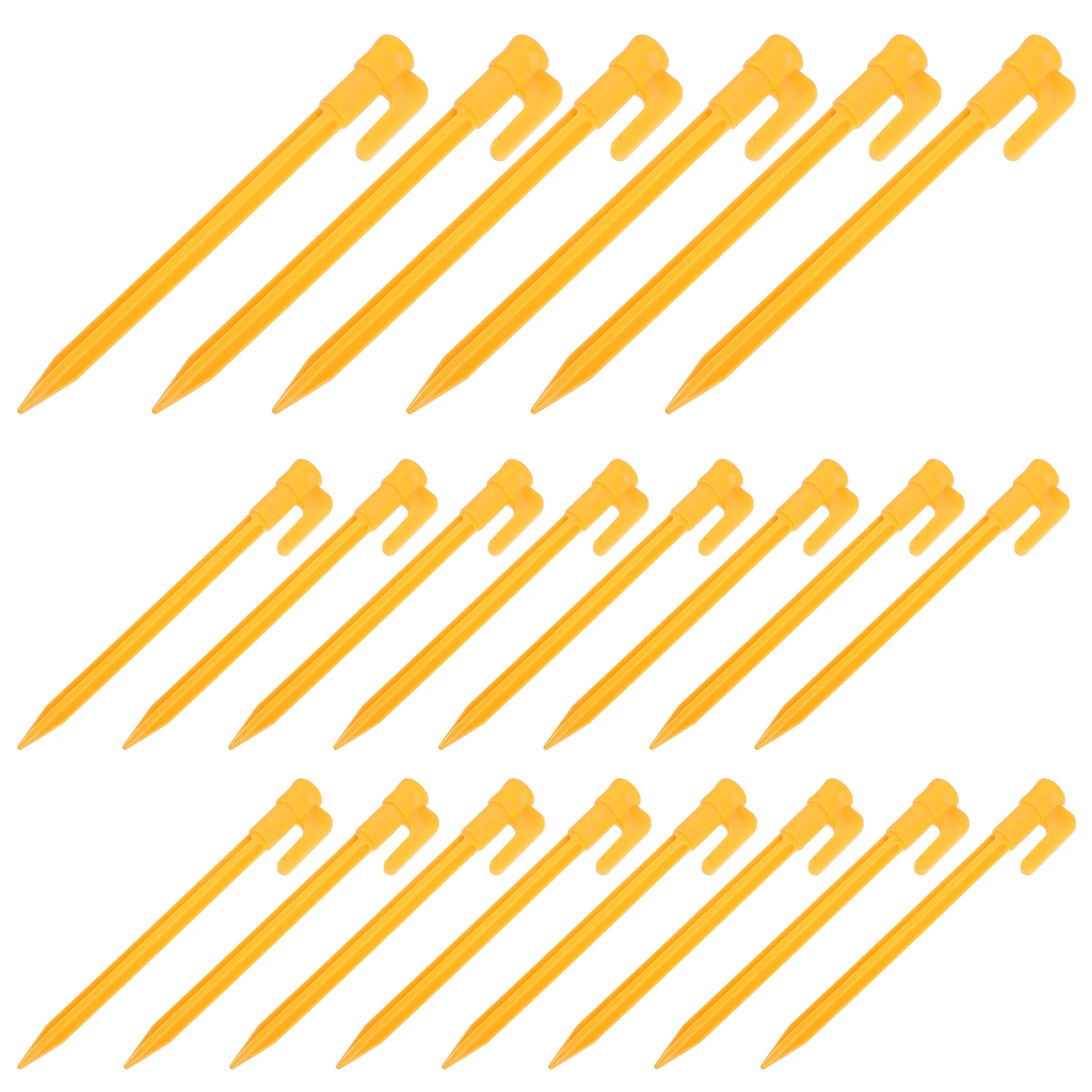 

24 Pcs Plastic Tent Stakes Camping Tool Hard Floor Fixing Hook Abs Outdoor Pegs