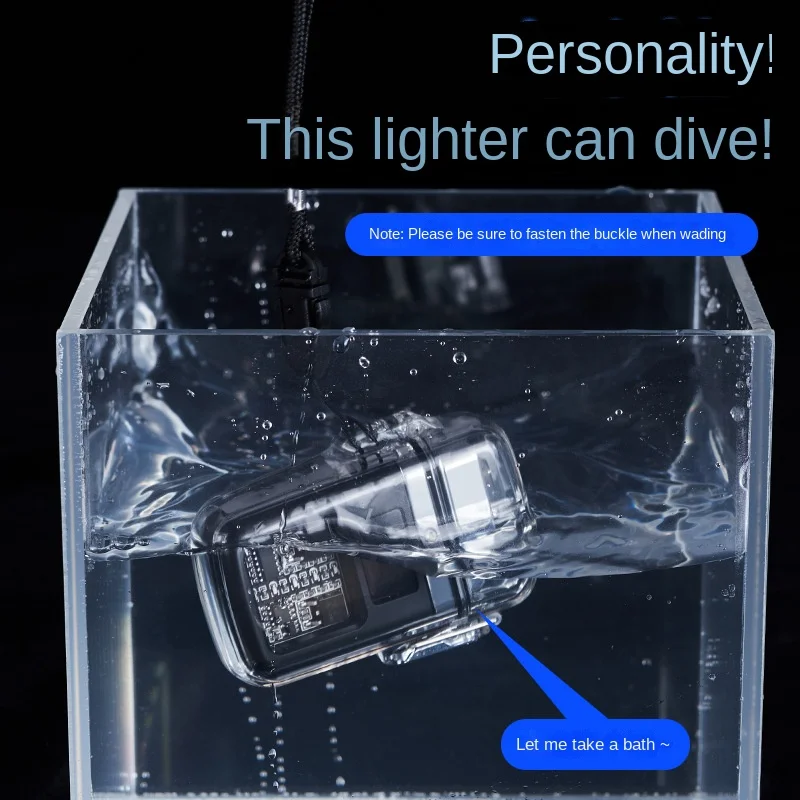 New Upgrade Transparent Shell Double Arc Windproof Waterproof Lighter USB Electronic Rechargeable Cigarette Lighter 4