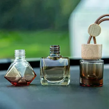 1 pz auto diffusore di olio essenziale profumo deodorante per ambienti profumo bottiglia di profumo ornamento piccolo tappo rotondo ciondolo bottiglia vuota