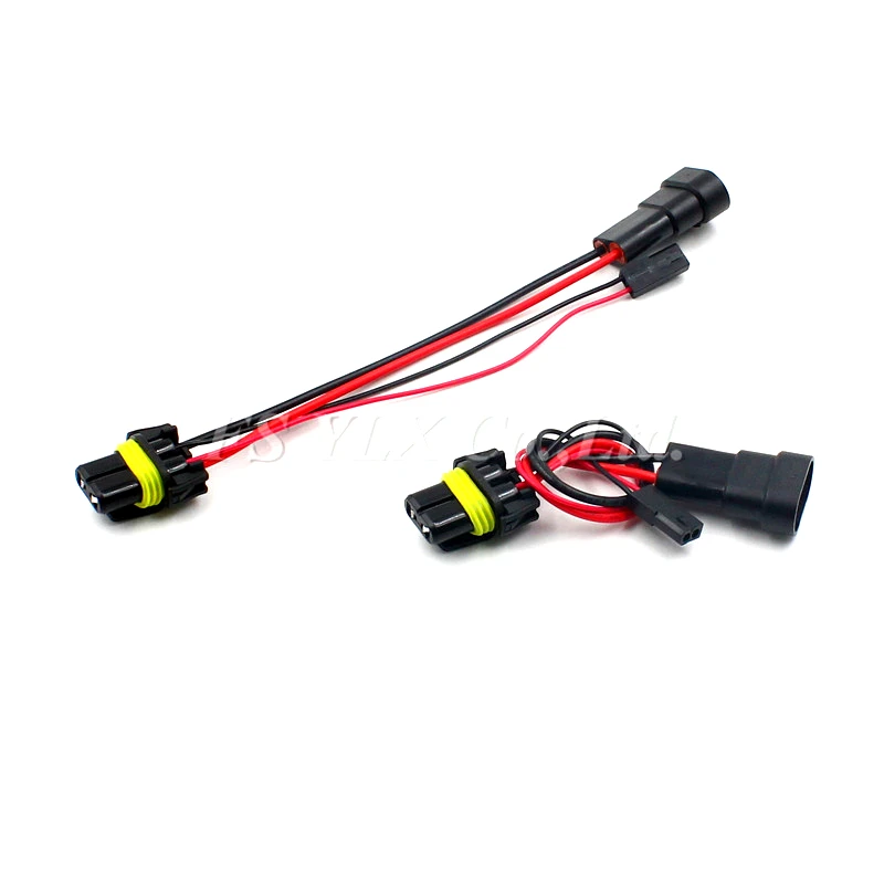 FSYLX 2pc 9005 hb3 9006 hb4 H1 D2S 용 하이 빔 HID Bi-제논 어댑터 HID Bi-제논 헤드 라이트 개조 하네스 소켓 케이블