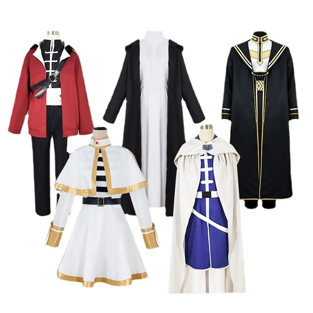 

Anime Frieren At The Funeral Cosplay Costume Frieren Heiter Himmel Cos Uniform Fancy Witch White Suit Halloween Carnival Clothes