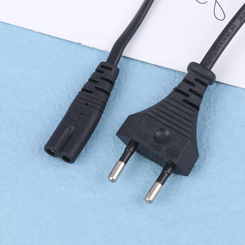 

1Pc EU Power Cord EU AC Power Cable Figure 8 C7 To Euro Eu 2Pin AC Plug Power Cable Cord For PS4 XBOX PS5 Power Cord