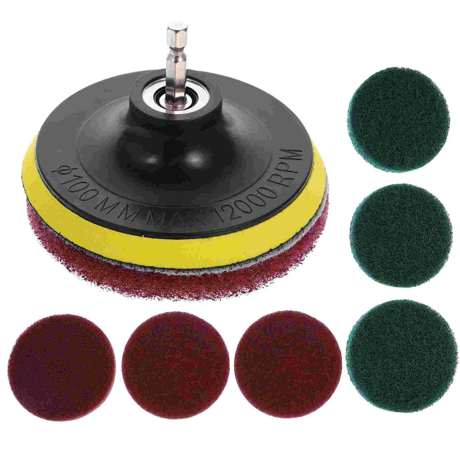 

7-piece Electric Drill Brush Set Drills Bits Scouring Pad for Tiles Round Scrub Polishing Power Cleaning Car Abs Scrubbing