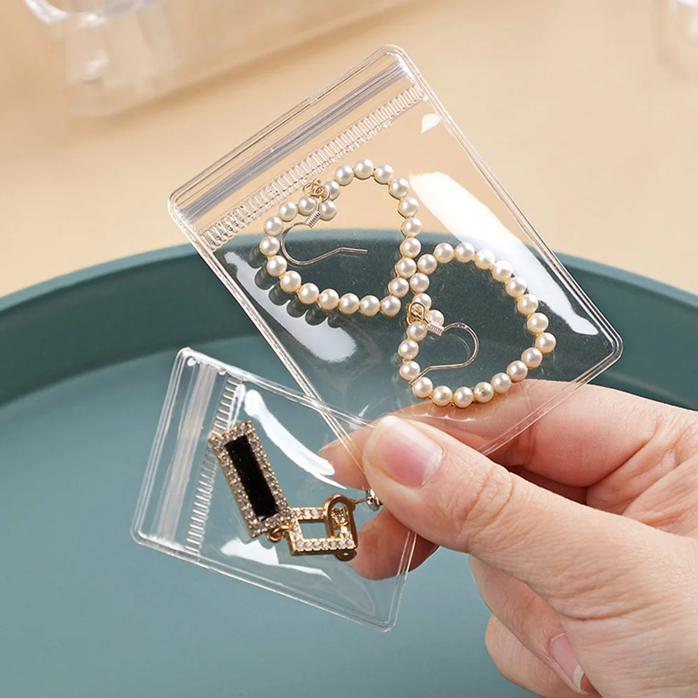 50pcs-Jewelry Storage Bag Transparent Dustproof