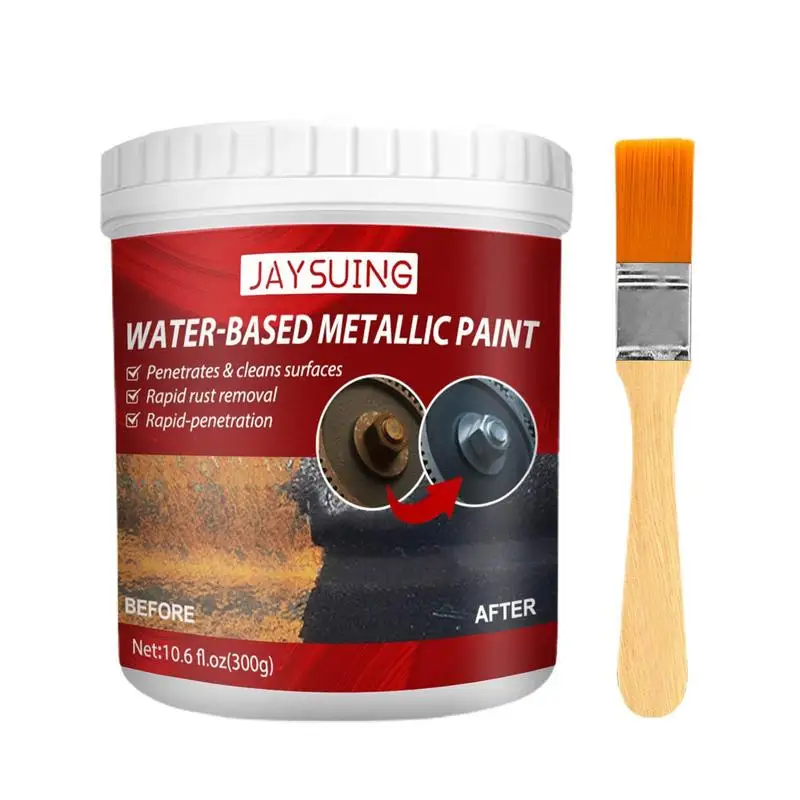 

Water Based Metallic Paint 300g Metal Rust Remover With Brush Anti-rust Protection Car Coating Primer Rust Inhibitor Supplies